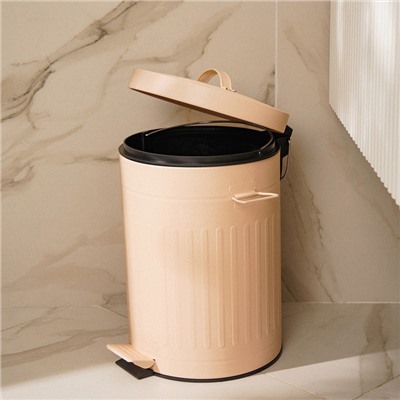 Ведро для мусора SL Home, 5 л, 28×21×31 см, бежевое
