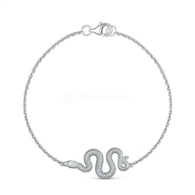Серьги из серебра с фианитами родированные - Змеи 925 пробы 421-10-790р