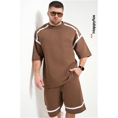 Мужской костюм оверсайз из футера двухнитки Happyfox