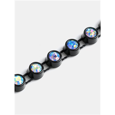 Стразы на нитях, с голографией, 3 мм, 9±1 м, чёрные