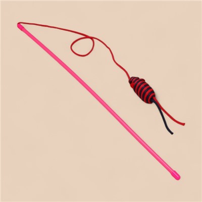 Дразнилка-удочка «Полосатая мышь», цвет МИКС