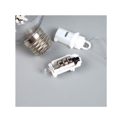 Ёлочный шар «Олень», d=8 см, 1 LED, от батареек, свечение тёплое белое