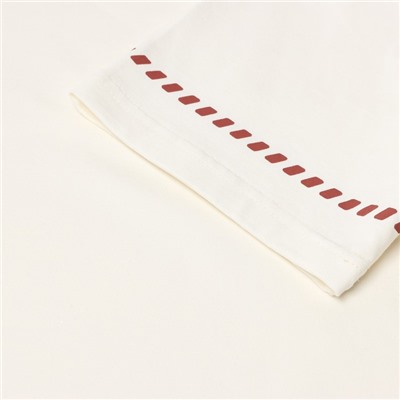 Футболка женская с красным кантом Basic line, молочная, размер 52