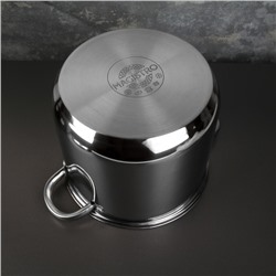Кастрюля Magistro Grande, 7.1 л, металлическая крышка, капсульное дно, индукция, нержавеющая сталь
