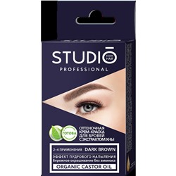 КРАСКА Д\БРОВЕЙ Студио  крем-краска оттеноч.с экстр.хны Темно-коричневый 2*5 /12