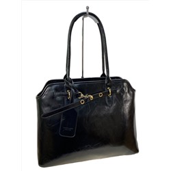 Женская сумка из искусственной кожи, цвет черный