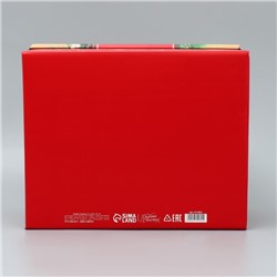 Коробка подарочная новогодняя складная «С наилучшими пожеланиями», 31×25.5×16 см