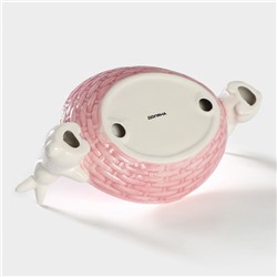 Блюдо сервировочное Доляна «Зайка», 30×16.5×10 см, розовый