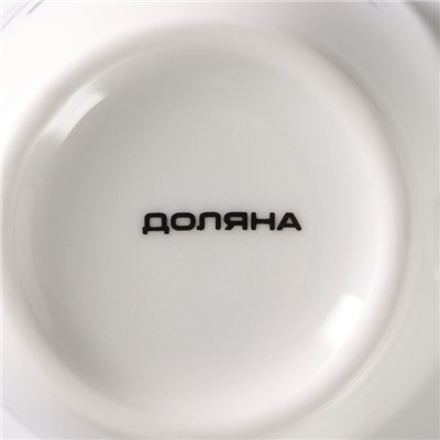 Кружка Доляна «Белый кот», 350 мл, фарфор, белая