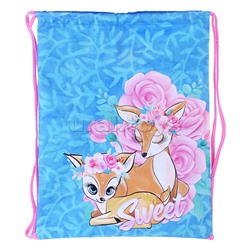 Мешок для обуви "Оленята" 1 отделение, 330х420мм, петля для подвеса, полиэстер, 210 ден