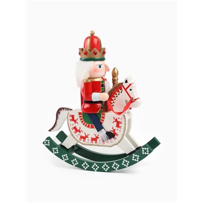 Фигурка из дерева «Щелкунчик на лошадке», 28 см