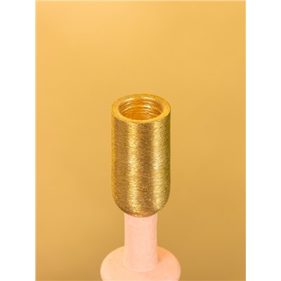 Подсвечник на 1 свечу «Пудровый», 10×10×31 см