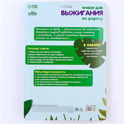 Выжигание и роспись по дереву «Динозавры», набор для творчества