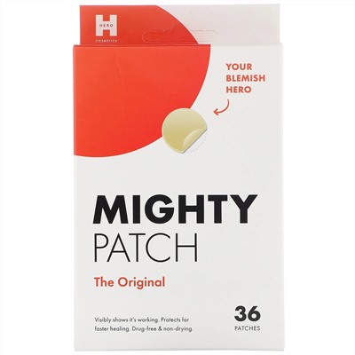 Hero Cosmetics, Mighty Patch, оригинальные пластыри, 36 шт.