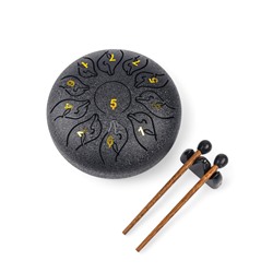 Глюкофон, дельфин черный, 11 лепестков, 18×18×11 см