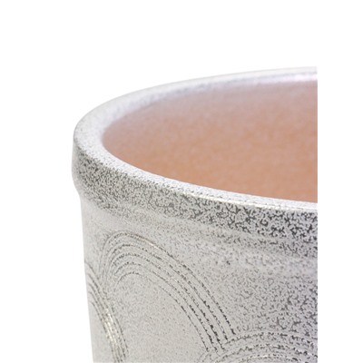 Горшок для цветов «Узор», 2.4 л, d=17.5 см, h=18.5 см, керамический, с поддоном