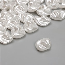 Бусины пластиковые на нити «Жемчуг», 1.9×1.6×1 см, набор 70 шт., цвет белый