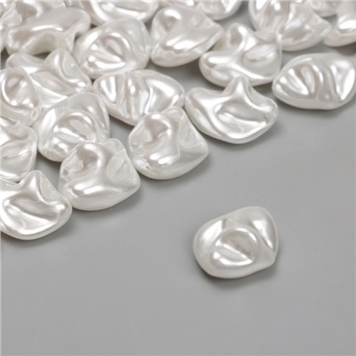 Бусины пластиковые на нити «Жемчуг», 1.9×1.6×1 см, набор 70 шт., цвет белый