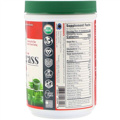 Green Foods, Органические сырые ростки пшеницы, 300 г (10,6 унции)