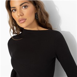 Лонгслив хлопковый, Выхожу за рамки (чёрный)