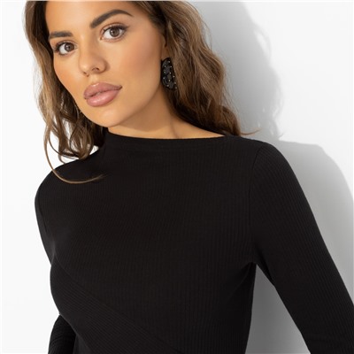 Лонгслив хлопковый, Выхожу за рамки (чёрный)