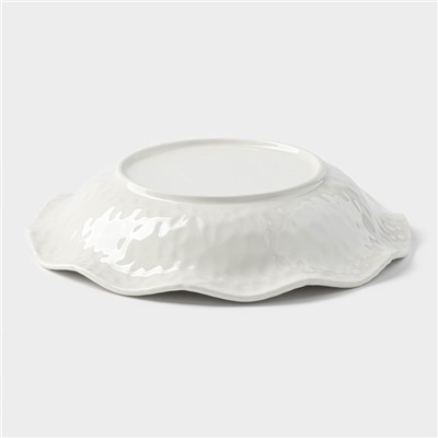 Тарелка десертная «Воздушность», 500 мл, d=23 см, керамика, белая