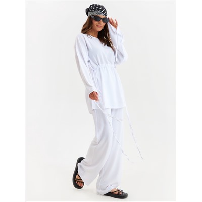 Костюм женский (туника, брюки) MINAKU: Casual Collection, размер 54, белый