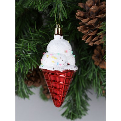 Новогоднее украшение Мороженое 3 штуки 4,5х9,5 см / WF-206 /уп 192/
