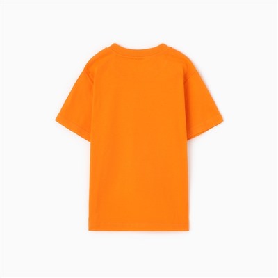 Футболка детская, рост 110 см, оранжевая