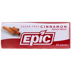 Epic Dental, Xylitol Mints, Cinnamon, Sugar-Free, 60 Pieces