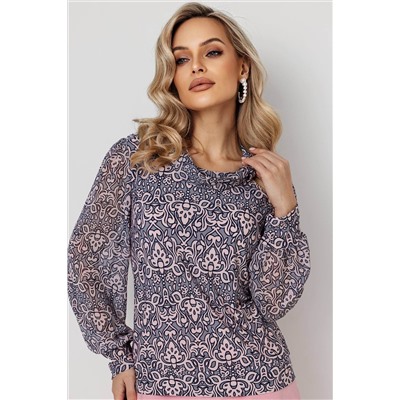 Блузка женская  7049/18/Серый, розовый