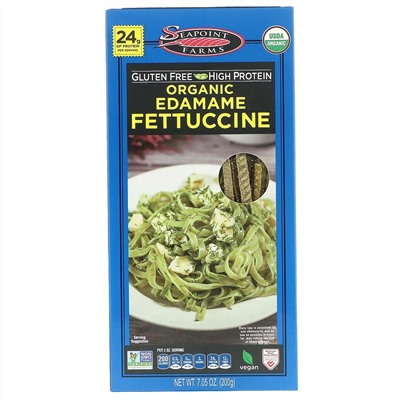Seapoint Farms, Органические феттуччине из эдамаме, 200 г (7,05 унции)