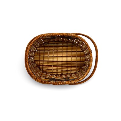 Корзина плетеная для хранения «Пикник», 33×24×13 см, ручка h=16 см, лоза, коричневая