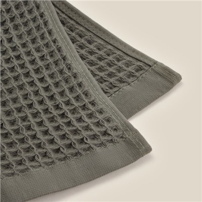 Полотенце вафельное SL HOME: Basic «Олива», 100×180 см, хлопок 100%, оливковое