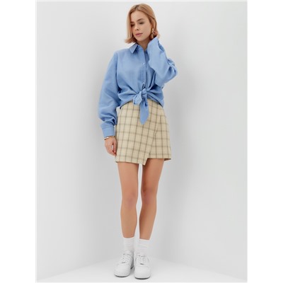 Рубашка женская MINAKU: Casual Collection, голубая, размер 46