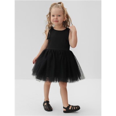 Платье нарядное для девочки MINAKU: PartyDress, рост 122-128 см, чёрное
