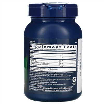 GNC, Triple Strength Fish Oil Mini, 120 Mini Softgels