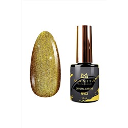Manita Professional Гель-лак для ногтей с эффектом кошачьего глаза / Crystal Cat Eye №02, 10 мл KRISTALLER, 1110324
