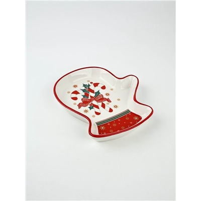 Блюдо керамическое «Новогодние леденцы», 20×17.5×3 см, ручная работа