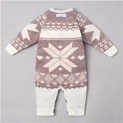 Комбинезон детский вязаный «Крошка Я. Снежинка», рост 86-92 см