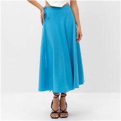 Юбка женская на запах MIST Classic Collection, р. S-M, голубой