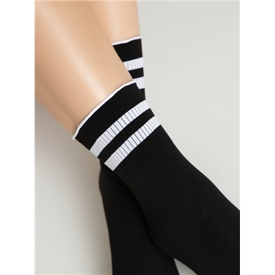 Удлиненные CONTE FANTASY Удлиненные носки с волнистой резинкой в полоску