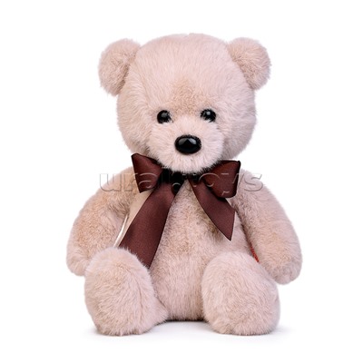 Медвежонок Тёпа бежевый с шоколадным бантом 25