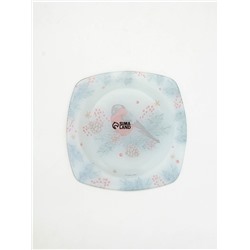 Тарелка новогодняя плоская «Снегирь», 20×20 см