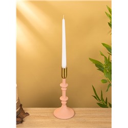 Подсвечник на 1 свечу «Пудровый», 10×10×26 см