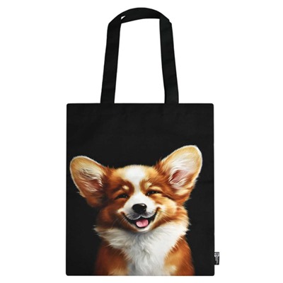 Сумка-шоппер 35x45 см "ВЕСЕЛЫЙ КОРГИ" 69205 полиэстер, сублимационная печать, 1 отд Феникс