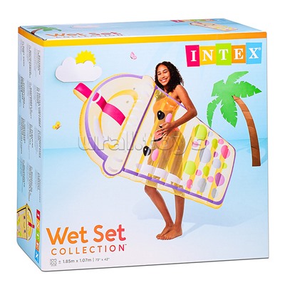 Надувной матрас-плот для плавания 173х99х20см "Boba Duddy", до 100кг, 58738  INTEX