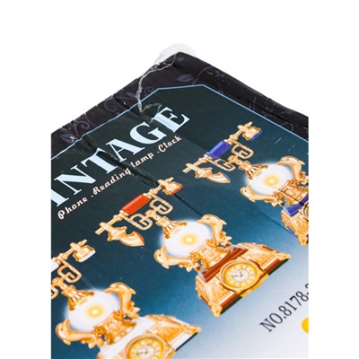 УЦЕНКА Часы - светильник «Ретро - телефон», синий, с будильником, 28.5×18×18 см