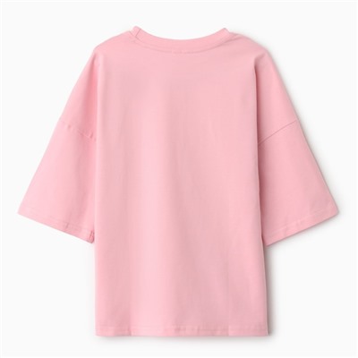 Футболка детская MINAKU:Basic line kids, цвет пыльная роза, рост 104 см