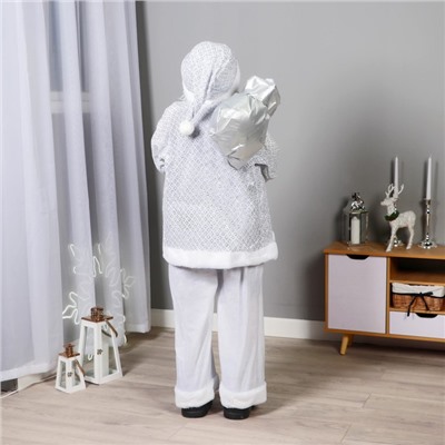 Дед Мороз ростовая кукла «Зимнее волшебство. Новогодняя игрушка в шубе с фонариком», 45×150 см